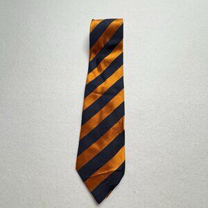 ETRO Milan Men Silk Striped Necktie Blue Orange One Size Office Career 1-37